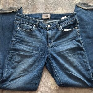 PAIGE Women's Boot Cut Jeans in Classic Blue